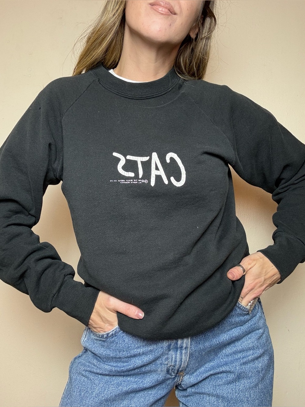 TRUE VINTAGE 1981 CATS THE MUSICAL CREWNECK SWEATSHIRT